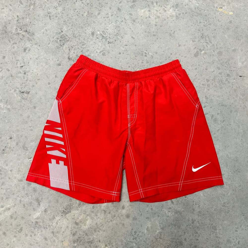 Y2K Nike Red Swim Trunks - Youth XL